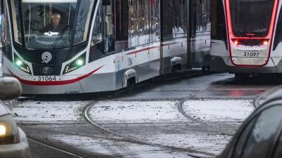 На юге Москвы произошла задержка в движении трамваев