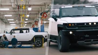 Новый электрический пикап Hummer EV показан на видео