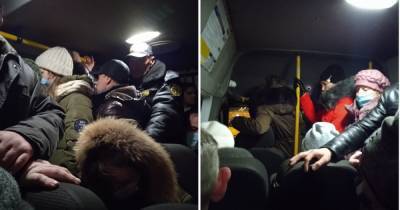Жители двух посёлков под Калининградом ездят в переполненных маршрутках, потому что перевозчик убрал автобусы