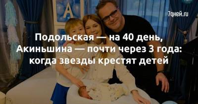 Подольская — на 40 день, Акиньшина — почти через 3 года: когда звезды крестят детей