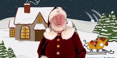 Вы пишете поздравление, а Санта-Клаус его озвучивает. И вуаля — можно поздравлять друзей! — видео