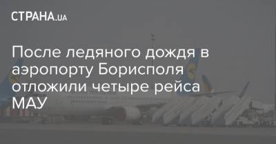 После ледяного дождя в аэропорту Борисполя отложили четыре рейса МАУ