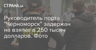 Руководитель порта "Черноморск" задержан на взятке в 250 тысяч долларов. Фото