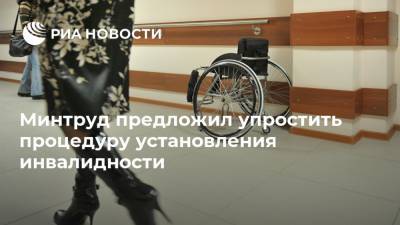 Минтруд предложил упростить процедуру установления инвалидности