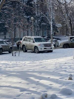 Южносахалинцам напоминают, что парковаться на газонах нельзя даже зимой