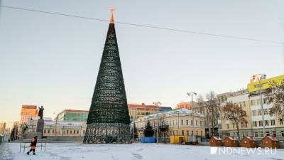 В центре Екатеринбурга собрали искусственную елку (ФОТО)