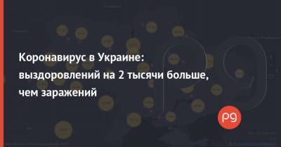 Коронавирус в Украине: выздоровлений на 2 тысячи больше, чем заражений