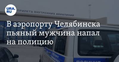 В аэропорту Челябинска пьяный мужчина напал на полицию. Видео