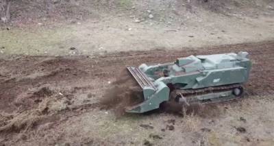 Российские миротворцы задействовали "Уран-6" при разминировании в Степанакерте - видео