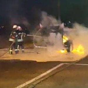 В Запорожье ночью сгорели два автомобиля. Фото