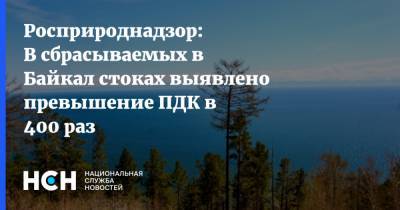 Росприроднадзор: В сбрасываемых в Байкал стоках выявлено превышение ПДК в 400 раз