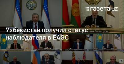 Узбекистан получил статус наблюдателя в ЕАЭС