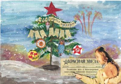 Рисунок юной москвички станет новогодней открыткой