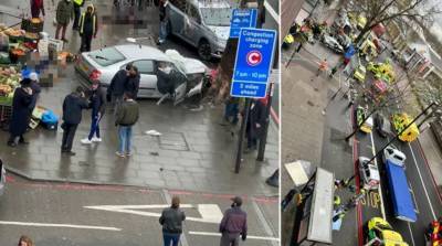 В Лондоне выехавший на тротуар автомобиль сбил пятерых пешеходов