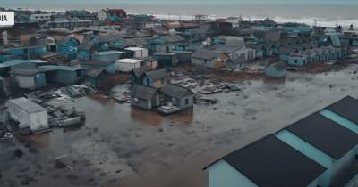 Шторм: курортный поселок Кирилловка затопило из-за сильного наводнения (фото, видео)