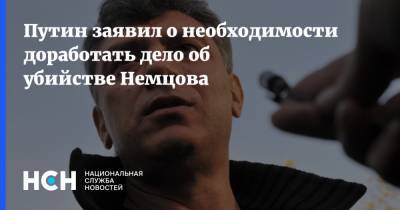 Путин заявил о необходимости доработать дело об убийстве Немцова