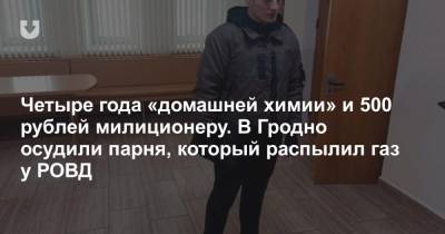 Четыре года «домашней химии» и 500 рублей милиционеру. В Гродно осудили парня, который распылил газ у РОВД
