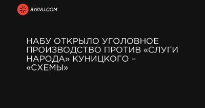 НАБУ открыло уголовное производство против «слуги народа» Куницкого – «Схемы»