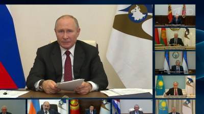 Владимир Путин принял участие в заседании Высшего Евразийского экономического совета