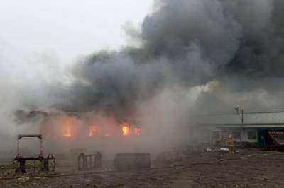 В Тернопольской области горела ферма по производству грибов: фото