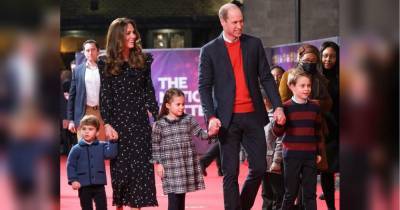 Трое детей Кейт Миддлтон и принца Уильяма впервые прошлись по красной ковровой дорожке — фото и видео