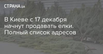 В Киеве с 17 декабря начнут продавать елки. Полный список адресов