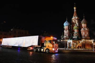 Главную новогоднюю елку страны доставили в Кремль