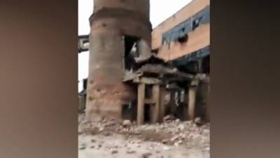 Последствия мощного взрыва на ТЭЦ в Ленобласти попали на видео