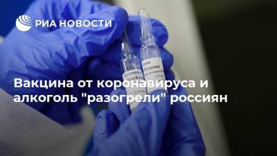 Вакцина от коронавируса и алкоголь "разогрели" россиян