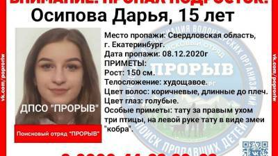 В Екатеринбурге ищут пропавшую 15-летнюю девочку