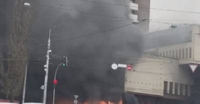 В Киеве горела гостиница &quot;Экспресс&quot; (ВИДЕО)