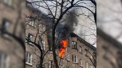 В пожаре на Маршала Тухачевского пострадала пенсионерка