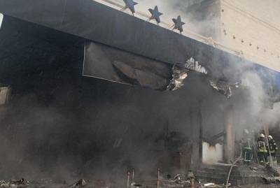 В центре Киева горела гостиница "Экспресс"