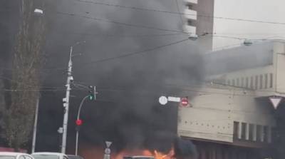 Пожар в центре столицы: загорелось кафе при отеле
