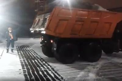В Петербурге расплавили первый снег в этом году