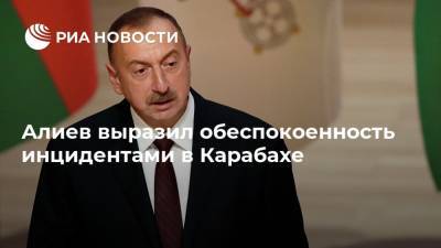 Алиев выразил обеспокоенность инцидентами в Карабахе