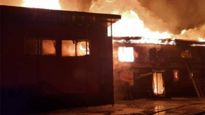 Пожар произошел в мебельном цехе в Пензенской области