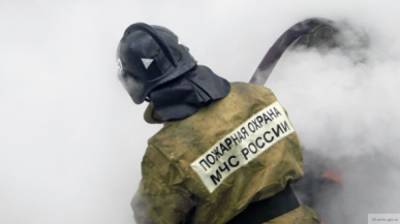 Машина скорой помощи сгорела дотла в Омской области