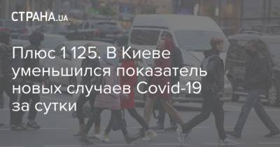 Плюс 1 125. В Киеве уменьшился показатель новых случаев Covid-19 за сутки