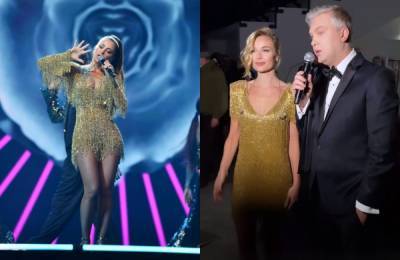 Ани Лорак и Полина Гагарина выступили на «Золотом граммофоне» в одинаковых платьях