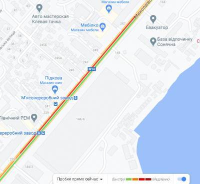 Пробки в Одессе: какие дороги загружены утром в понедельник (карта)