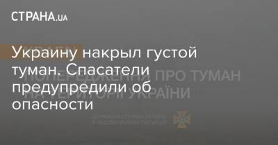 Украину накрыл густой туман. Спасатели предупредили об опасности