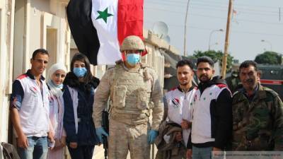Военные ЦПВС провели гуманитарную акцию для жителей сирийского поселка