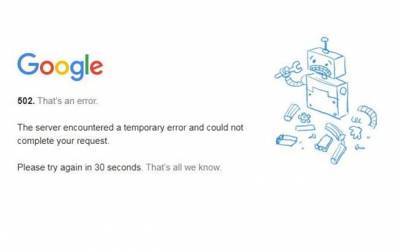 Сервисы Google дали сбой по всему миру