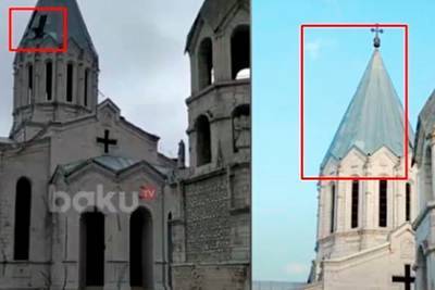 Один из главных храмов Карабаха вновь обстреляли