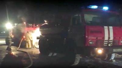 Появилось видео с места пожара в башкирском пансионате