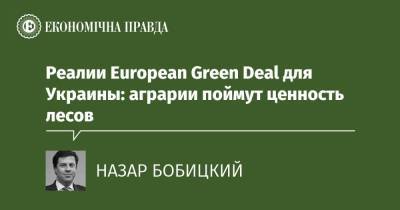 Реалии European Green Deаl для Украины: аграрии поймут ценность лесов