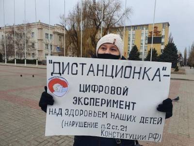 «Нет - дистанционному обучению»: в Ростовской области прошел пикет против удаленки в школах
