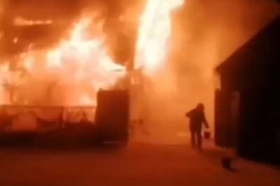 СК показал видео со смертельного пожара в Башкирии