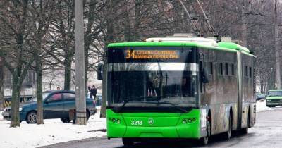 Из-за ледяного дождя в Харькове не ходит часть троллейбусов